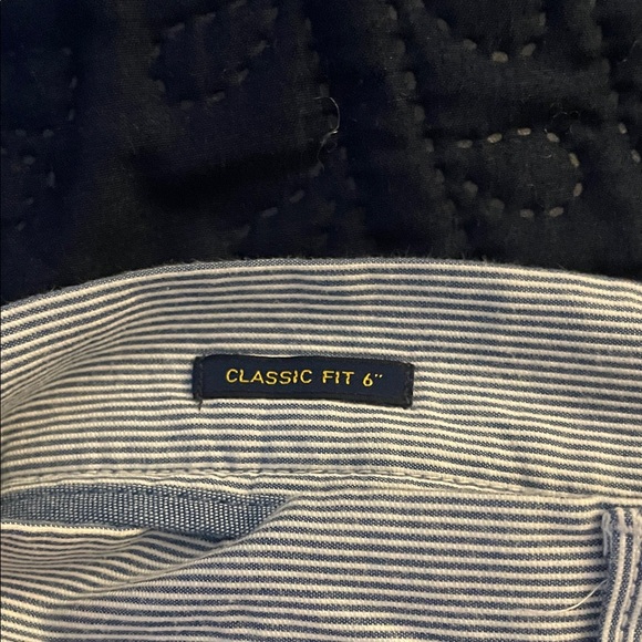 Polo Ralph Lauren Men's Blue and White Striped Flat Front Shorts - Picture 3 of 5